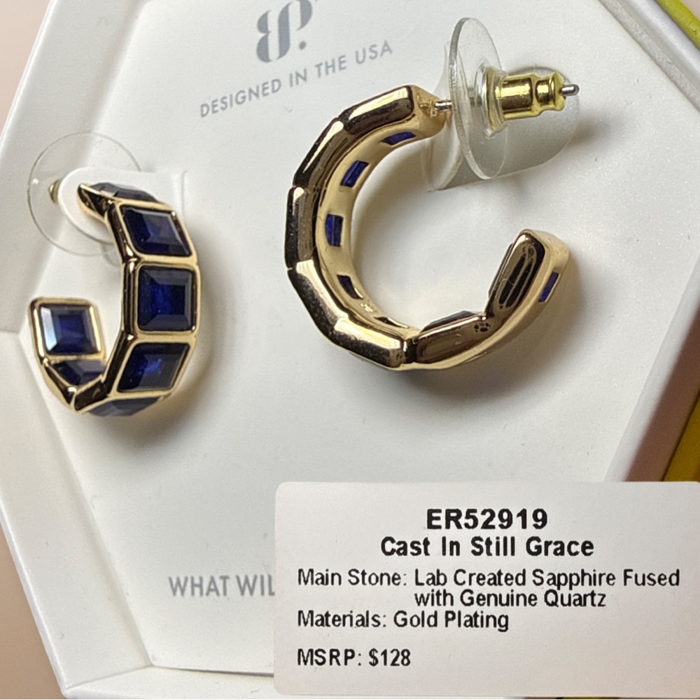 Bomb party cast in still Grace Sapphire on gold